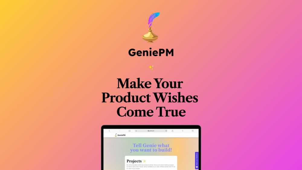 GeniePM Website screenshot