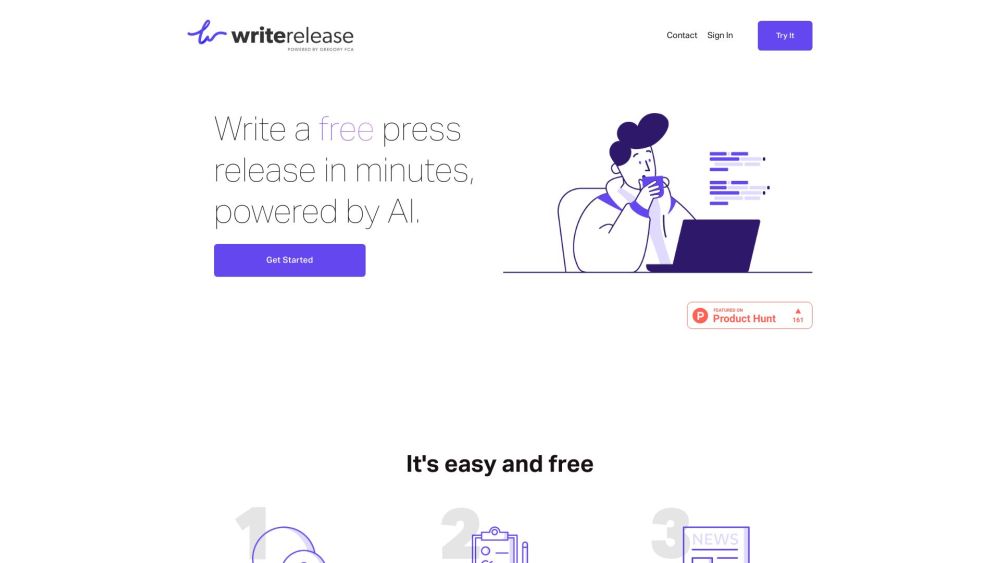 Write Release Website screenshot