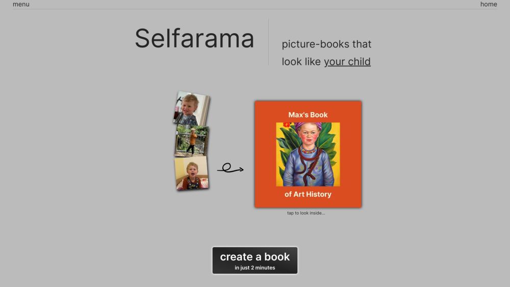 Selfarama Website screenshot