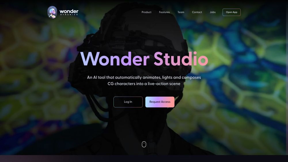 Wonder Dynamics Website screenshot