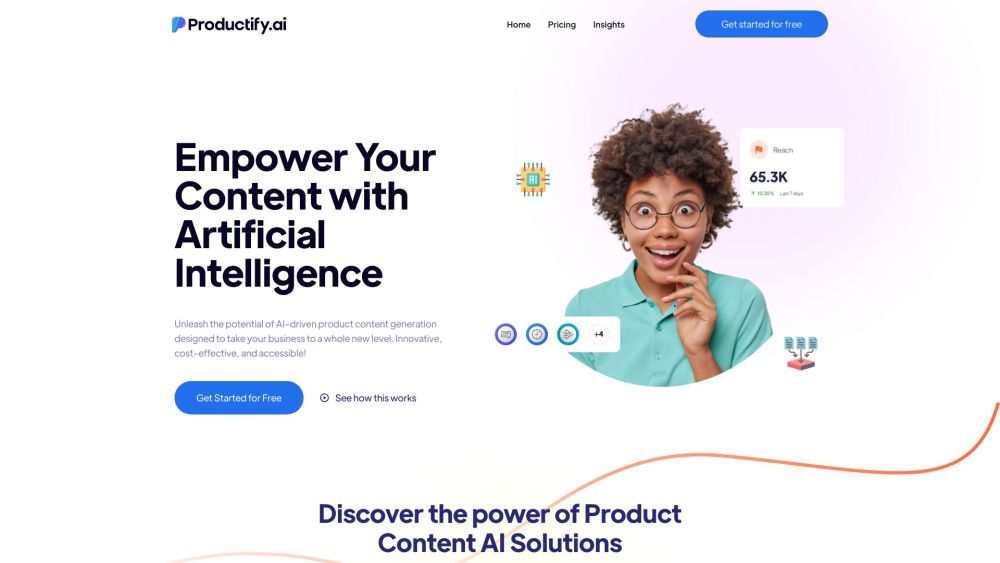 Productify.ai Website screenshot