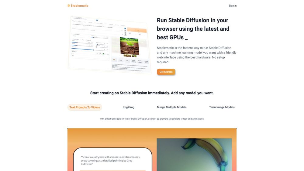 Stablematic Website screenshot