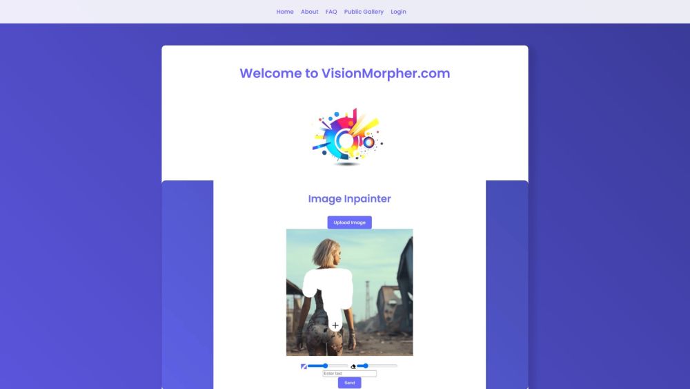 VisionMorpher Website screenshot