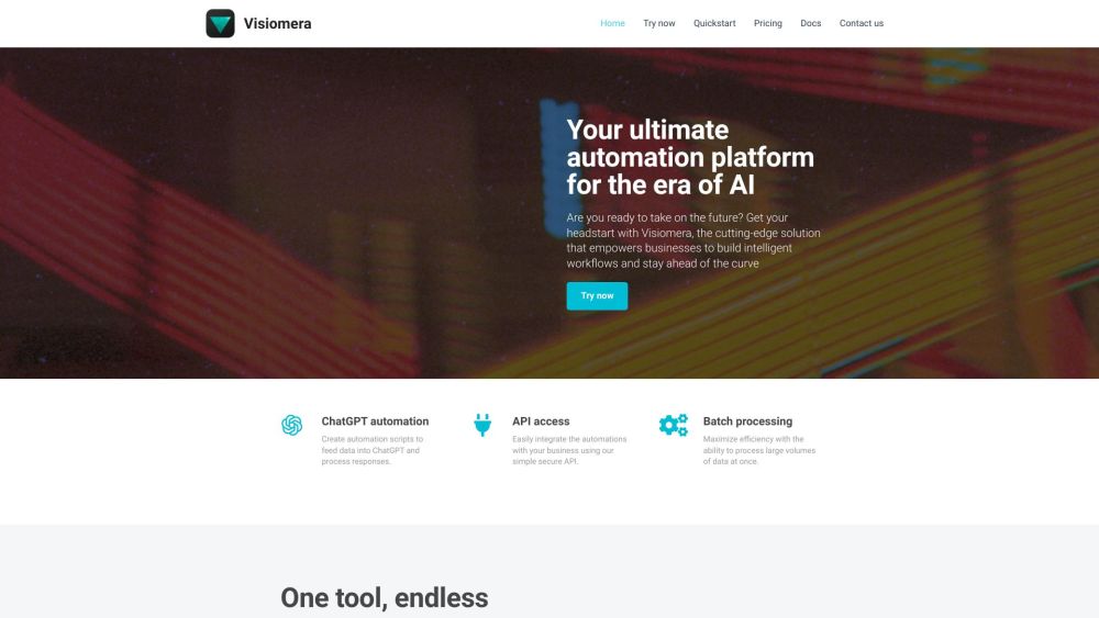 Visiomera Website screenshot