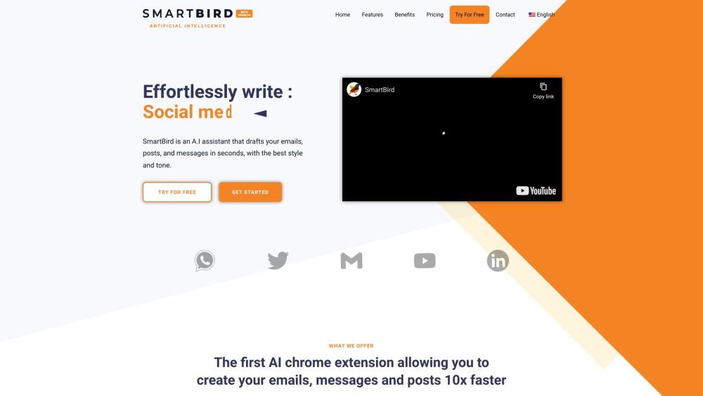 SmartBird Website screenshot