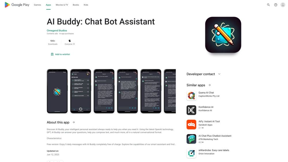 AI Buddy Website screenshot