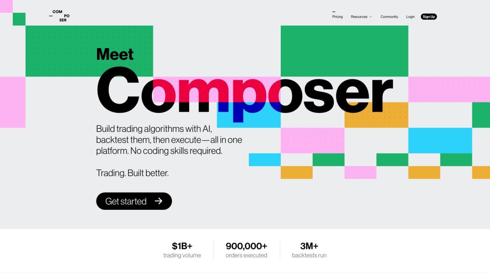 Composer Website screenshot