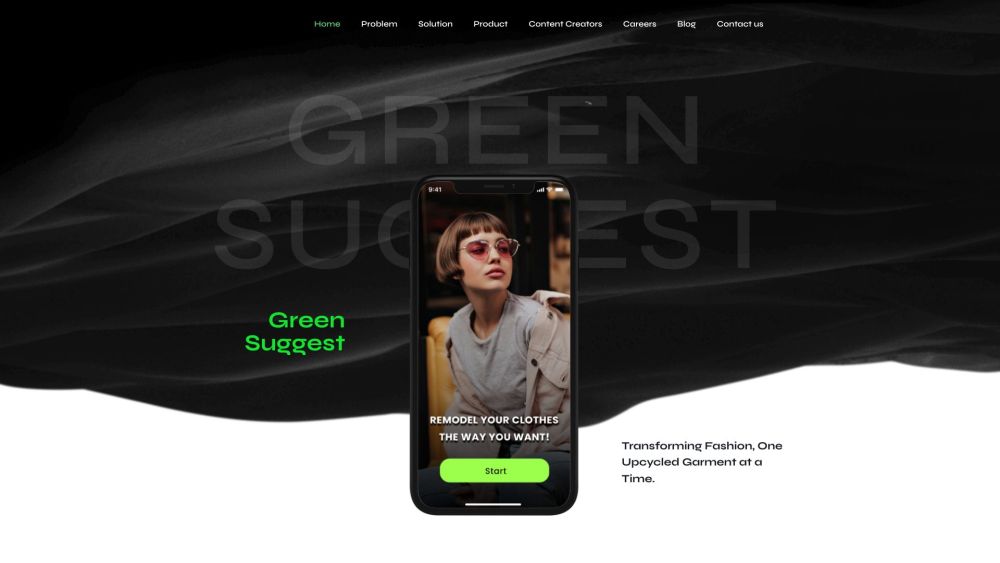 GreenSuggest Website screenshot