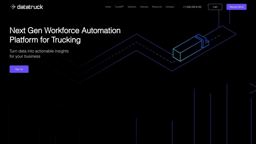 Datatruck Website screenshot