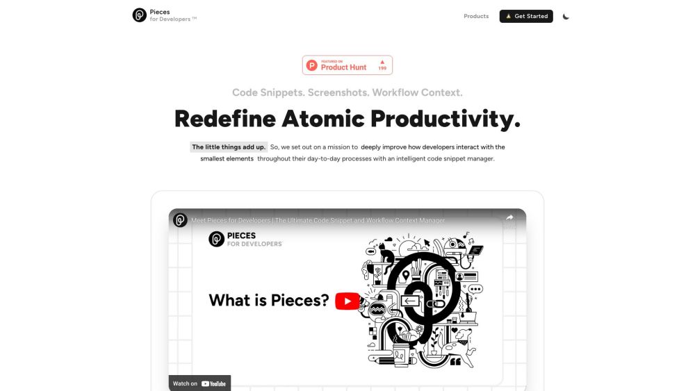 Pieces for Developers Website screenshot