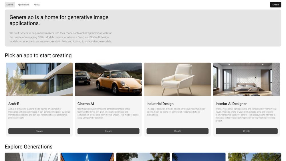 Genera.so Website screenshot