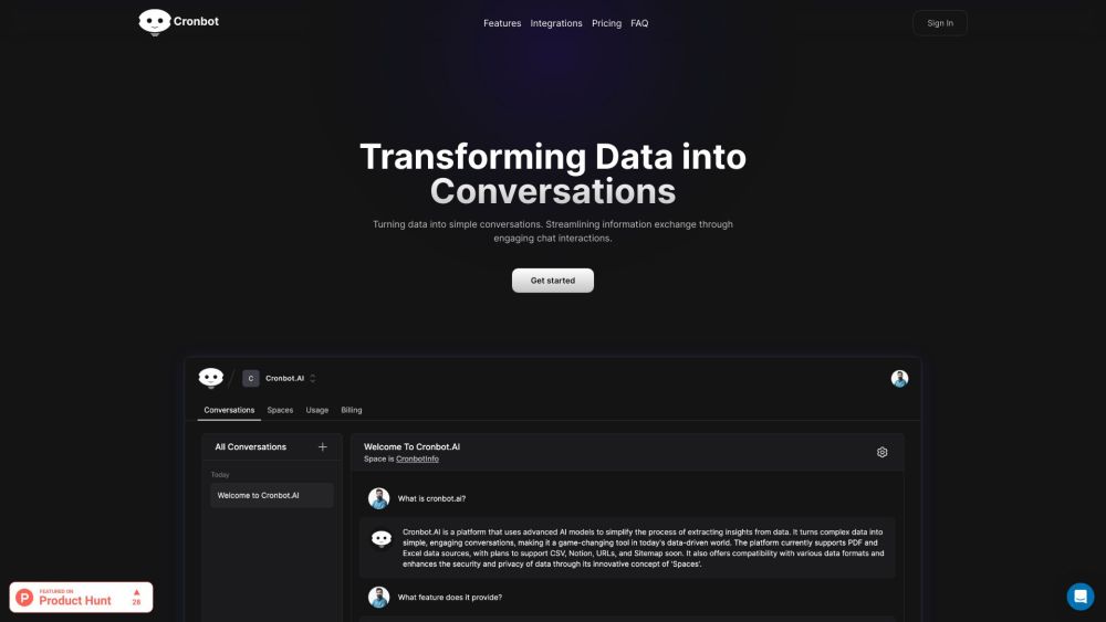 Cronbot.AI Website screenshot