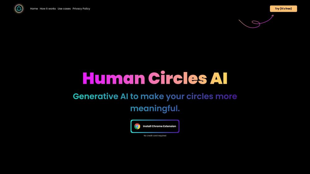 Human Circles AI Website screenshot