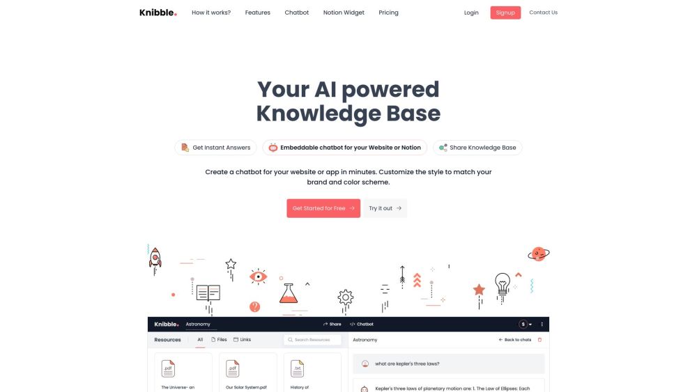 Knibble.AI Website screenshot