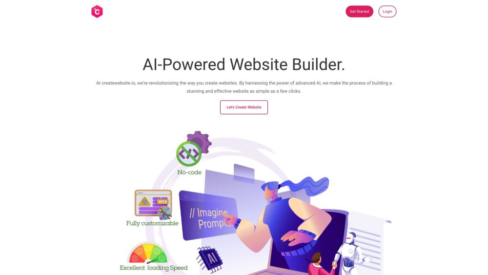 CreateWebsite.io Website screenshot