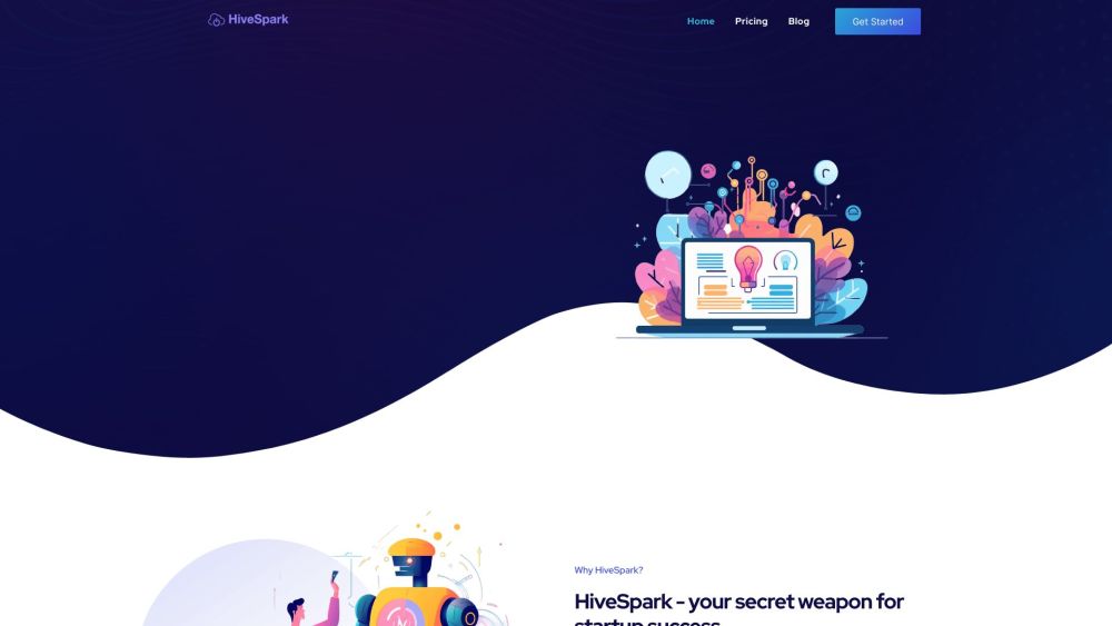 HiveSpark AI Website screenshot