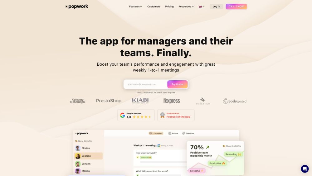 Popwork Website screenshot