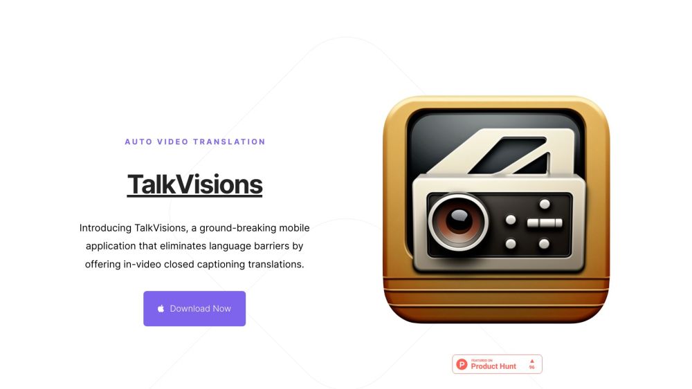 TalkVisions Website screenshot