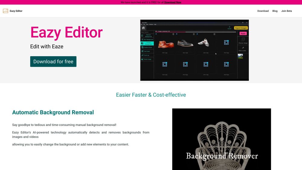 Eazy Editor Website screenshot