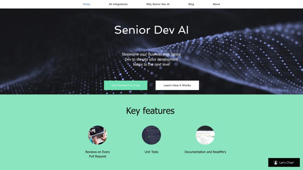 SeniorDev Website screenshot