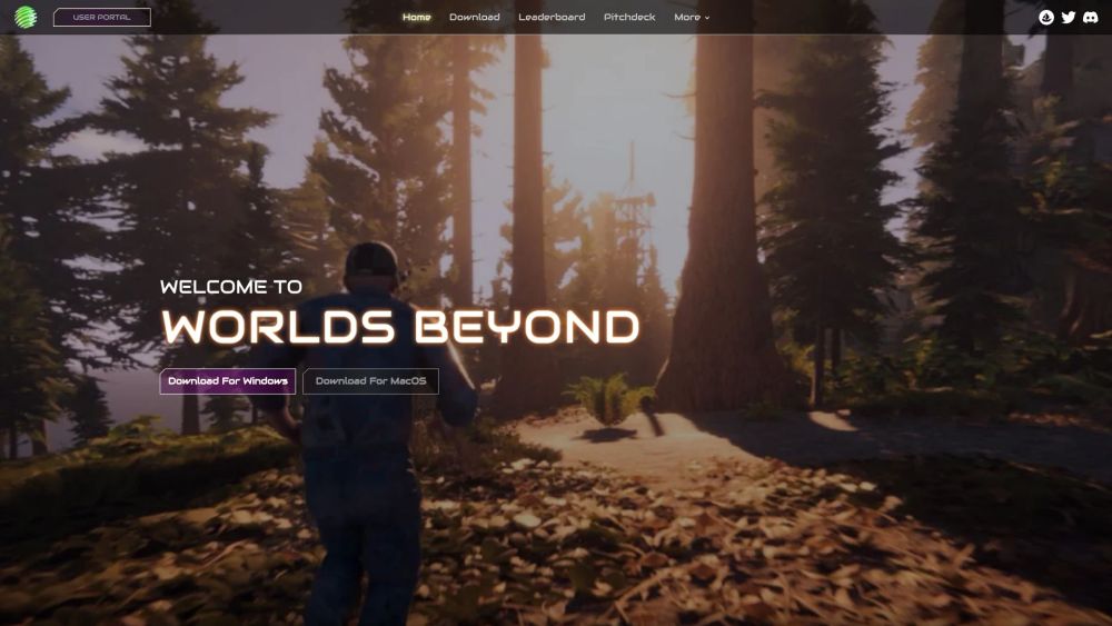 Worlds Beyond NFT Website screenshot