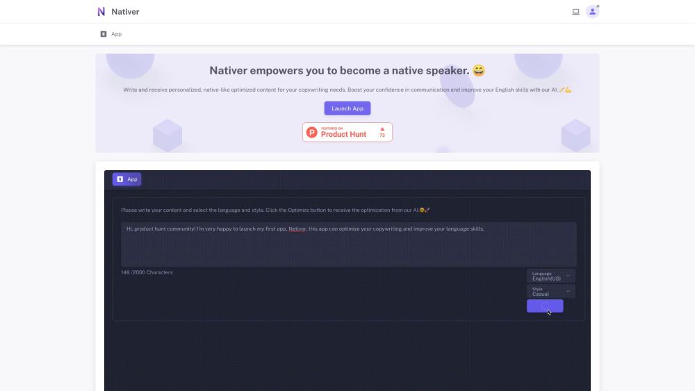 Nativer Website screenshot