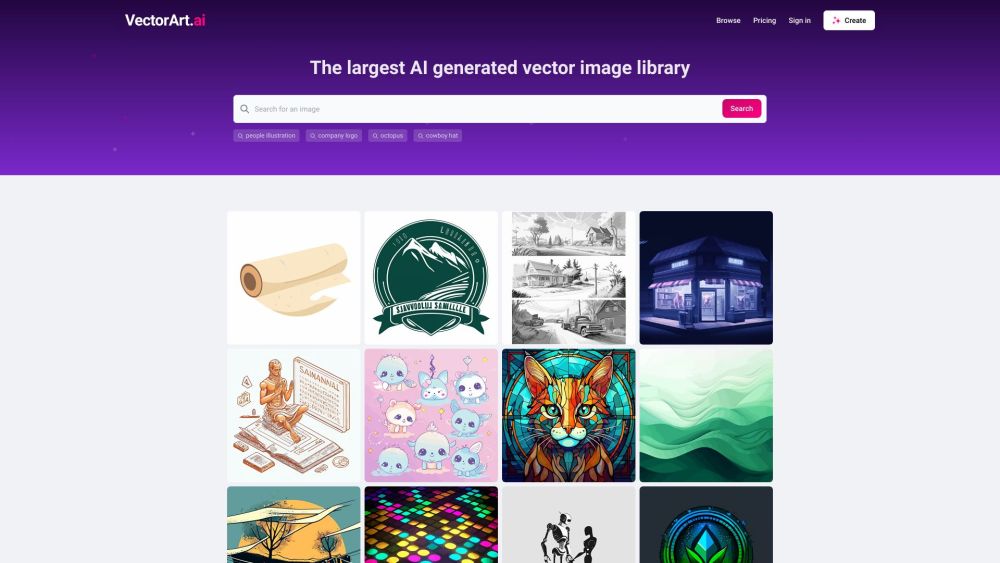 VectorArt.ai Website screenshot