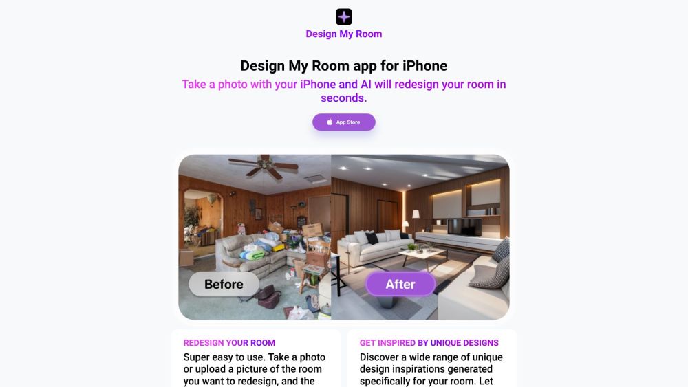 Design My Room Website screenshot