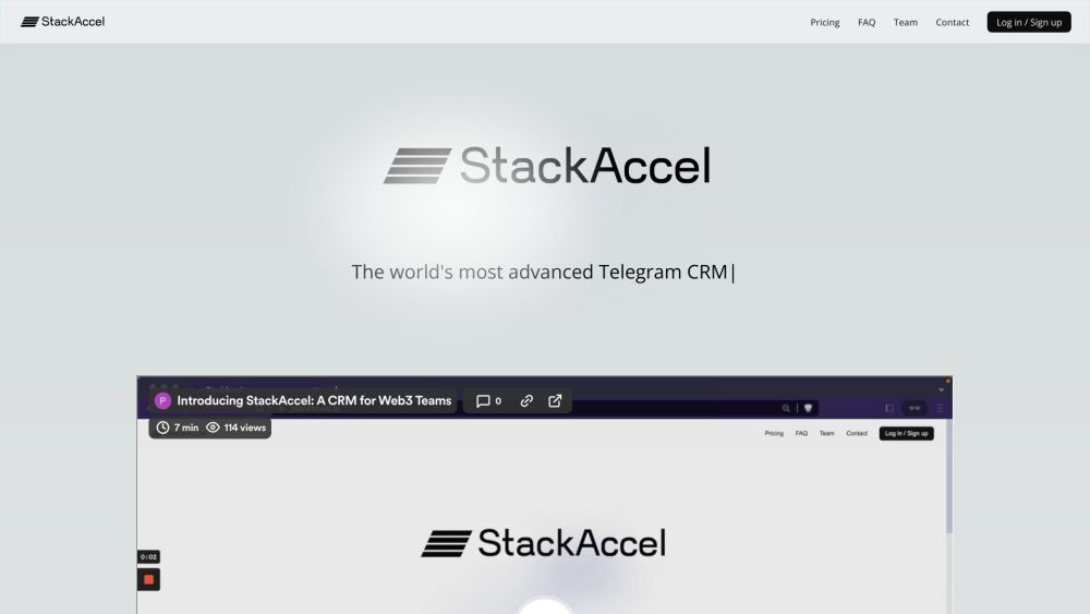 StackAccel Website screenshot