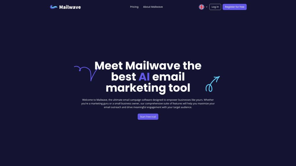 Mailwave AI Website screenshot