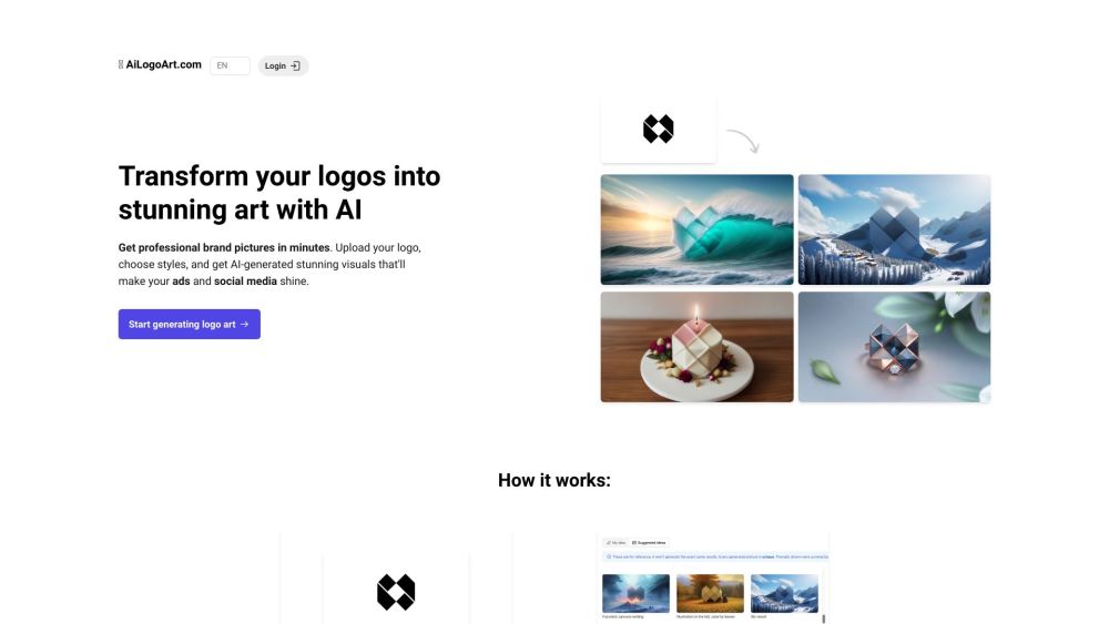 AI Logo Art Website screenshot