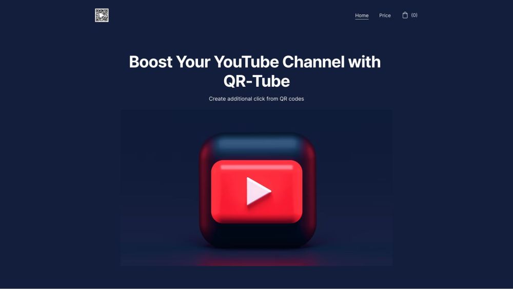 QR-Tube Website screenshot