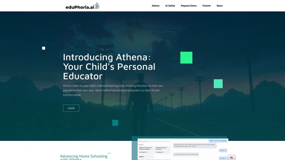 Athena AI Website screenshot