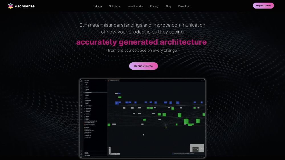 Archsense Website screenshot