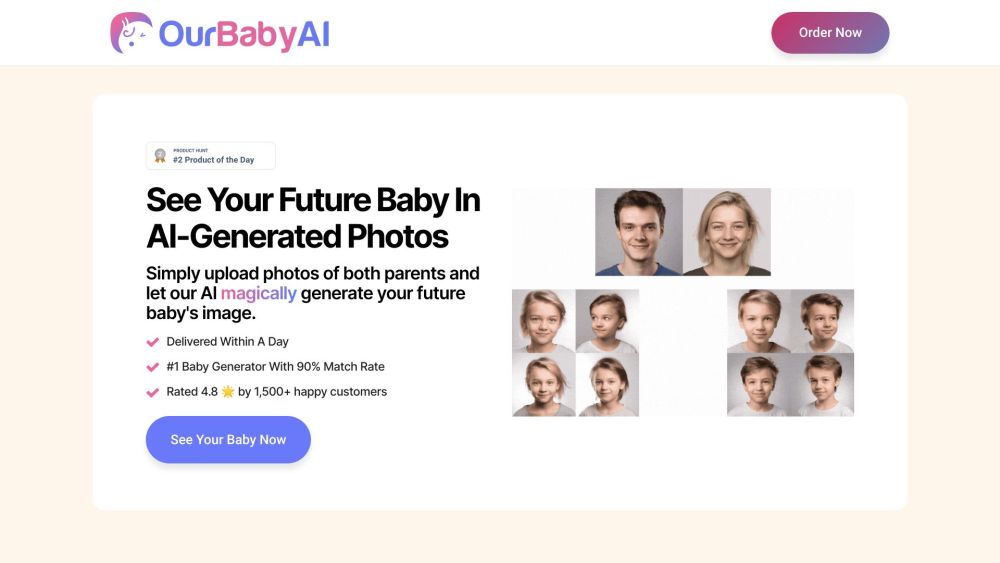 OurBabyAI Website screenshot