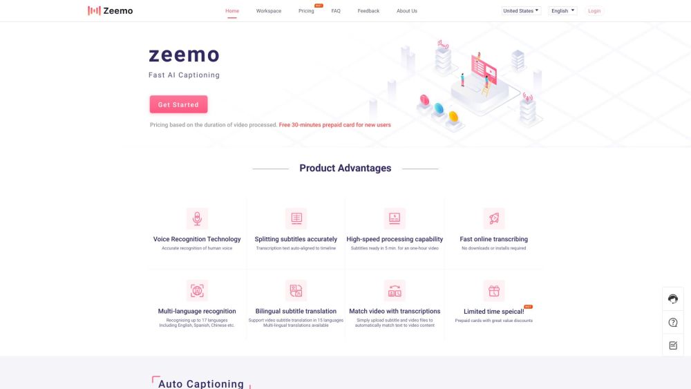 Zeemo AI Website screenshot