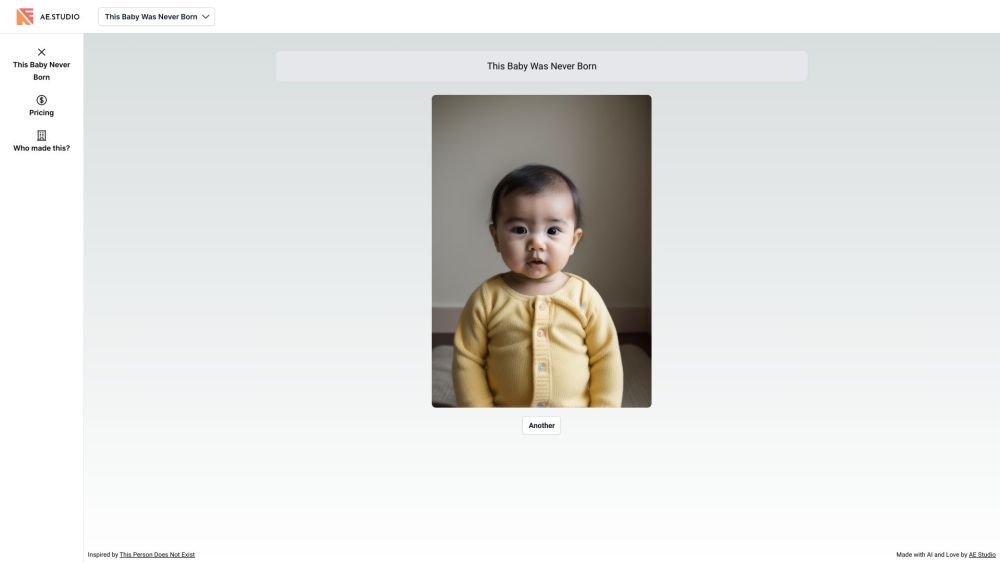 This Baby Was Never Born Website screenshot