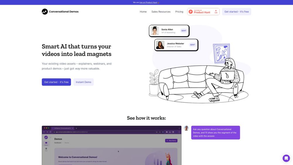 Conversational Demos Website screenshot