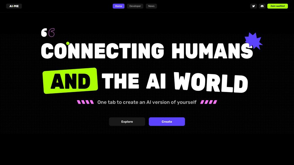 AI-ME Website screenshot