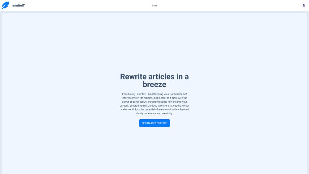 rewriteIT Website screenshot