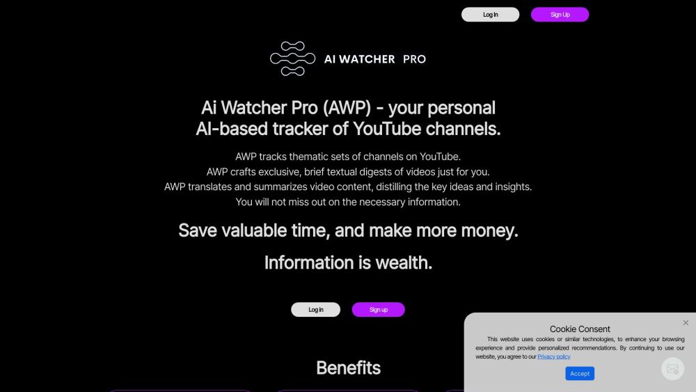 AI Watcher Pro Website screenshot