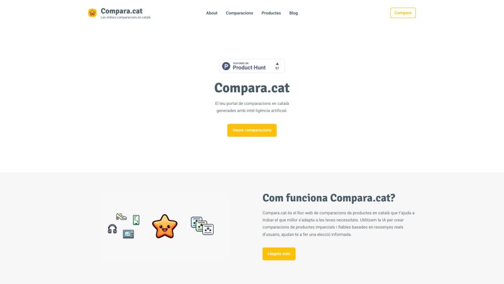 Compara.cat Website screenshot