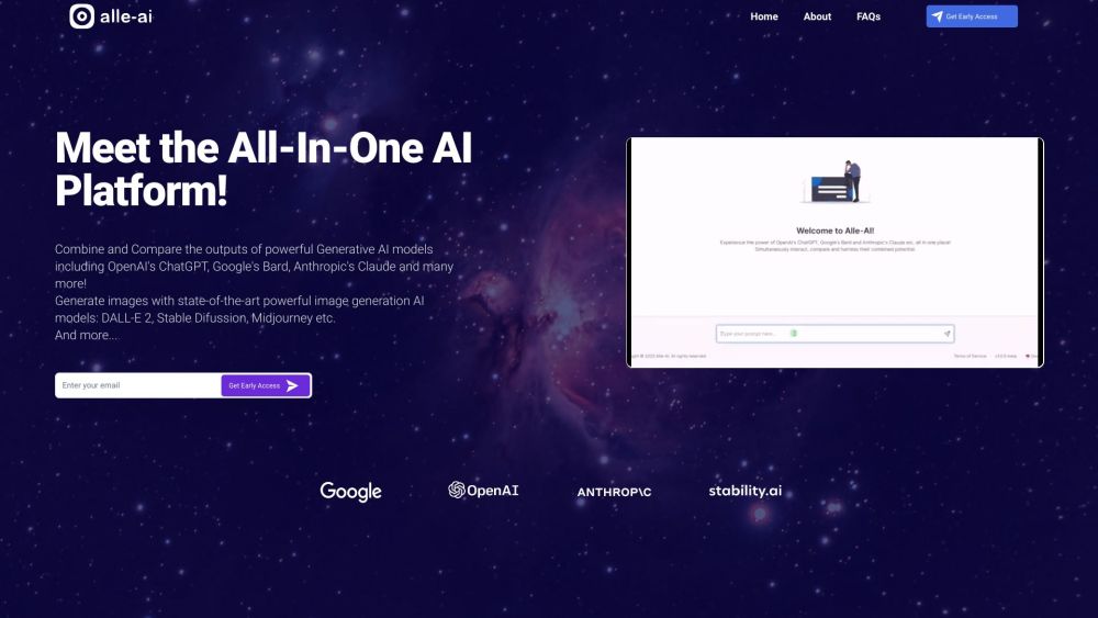 Alle-AI Website screenshot