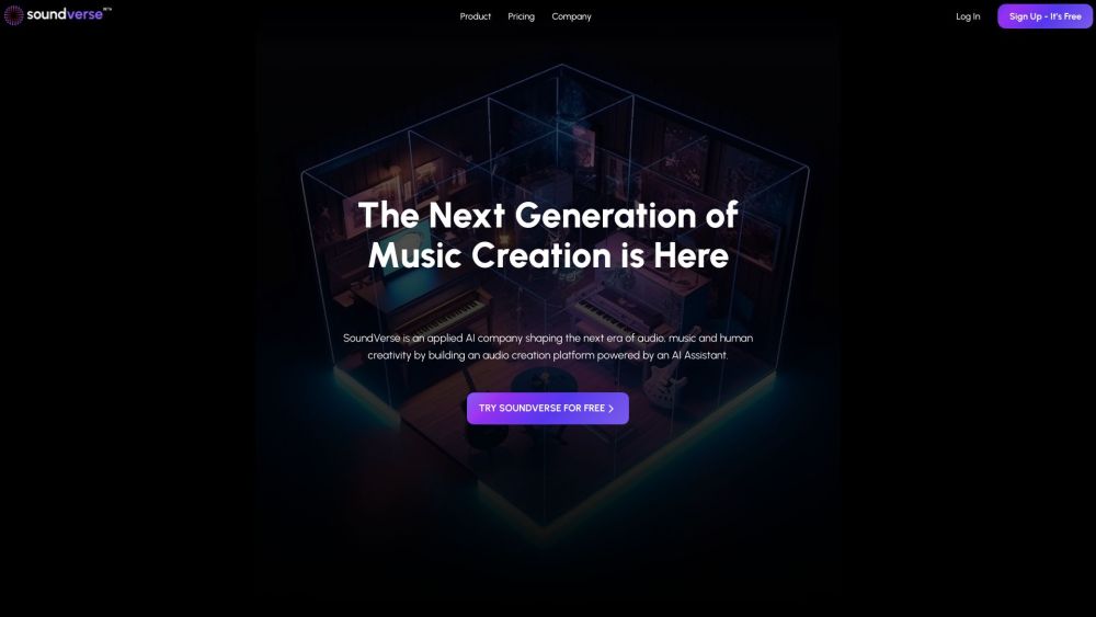 SoundVerse Website screenshot