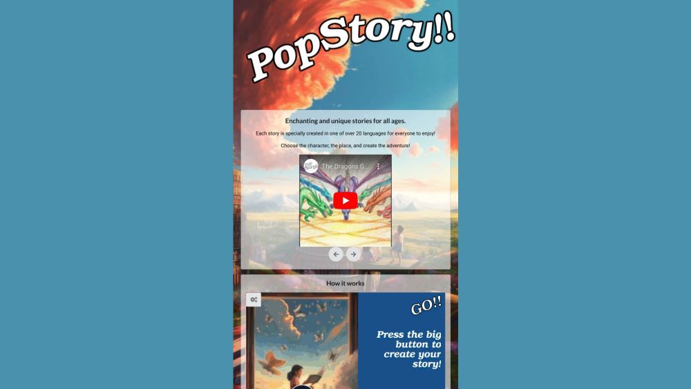 PopStory!! Website screenshot