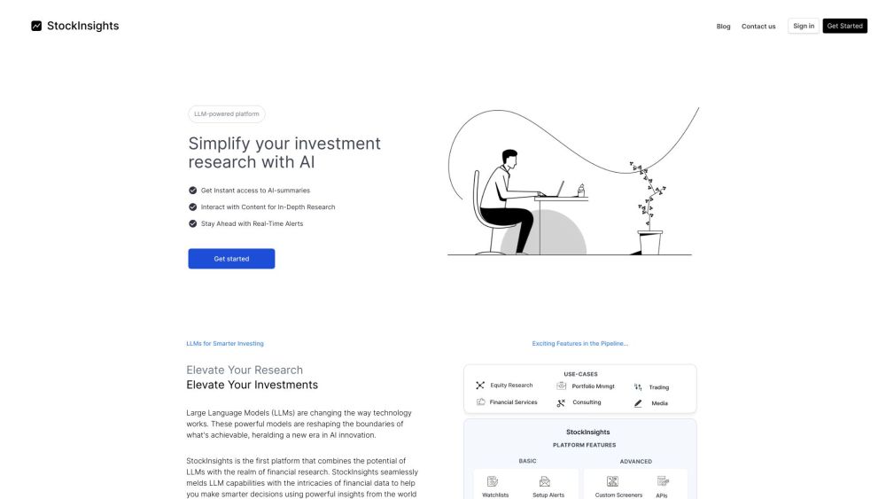 StockInsights Website screenshot