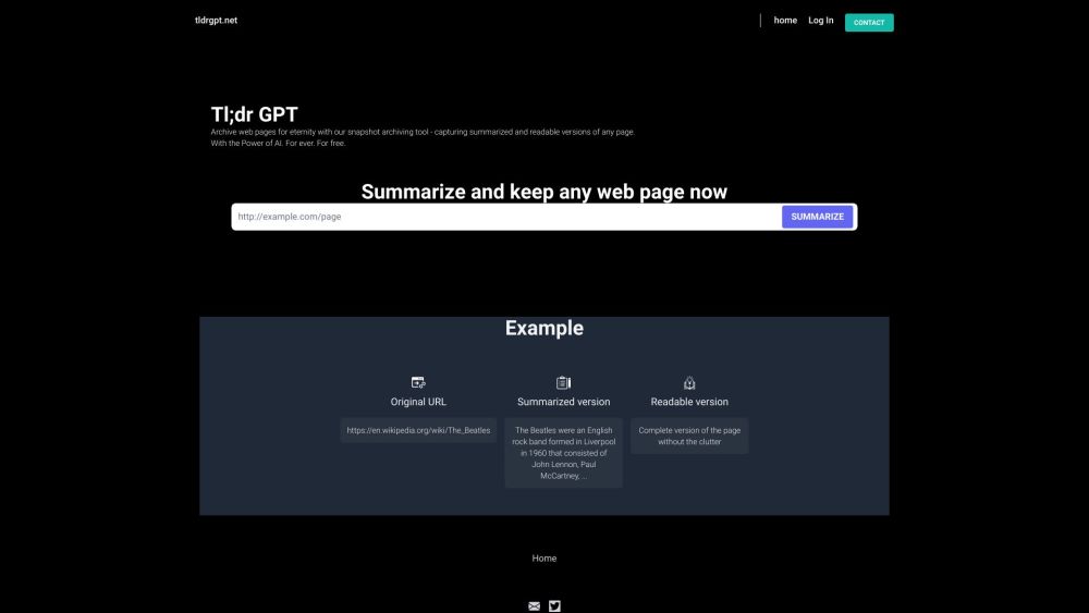 TldrGPT.net Website screenshot