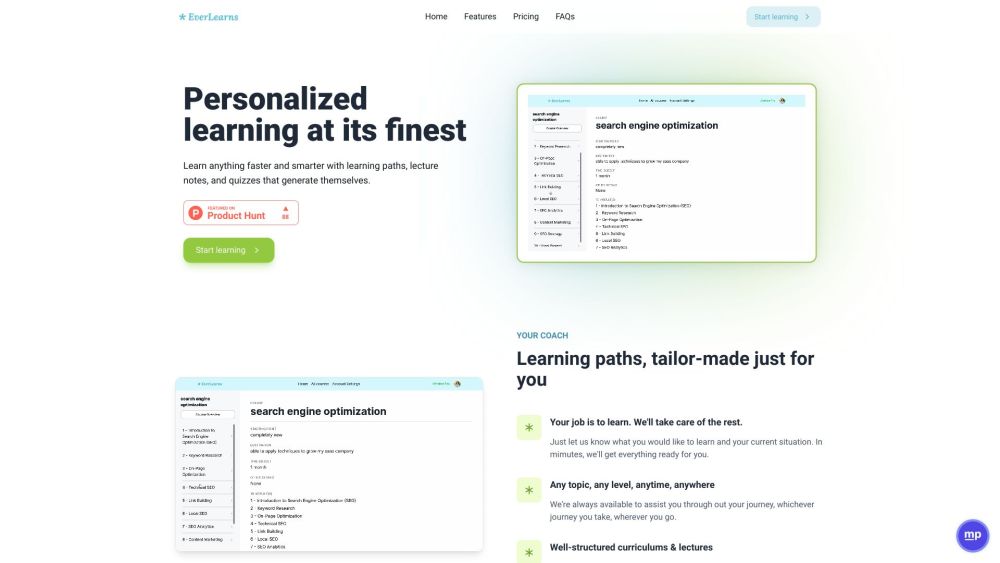 EverLearns Website screenshot