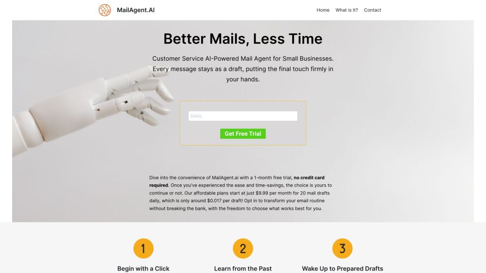 MailAgent.AI Website screenshot