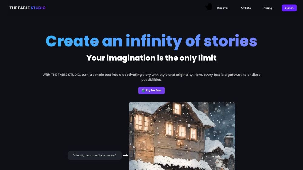 THE FABLE STUDIO Website screenshot